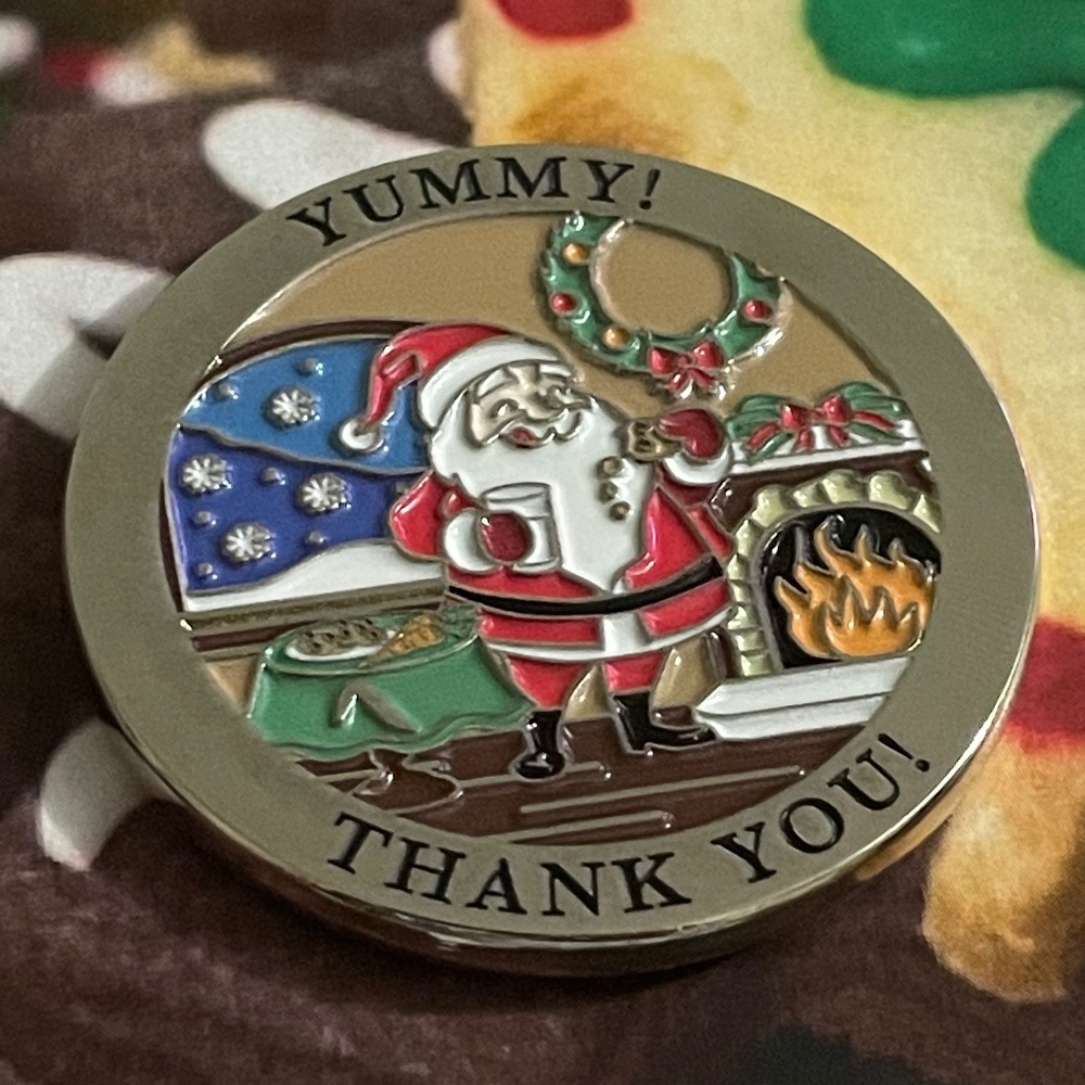 Santa Coin he leaves to thank you for the cookies, milk, and carrots.